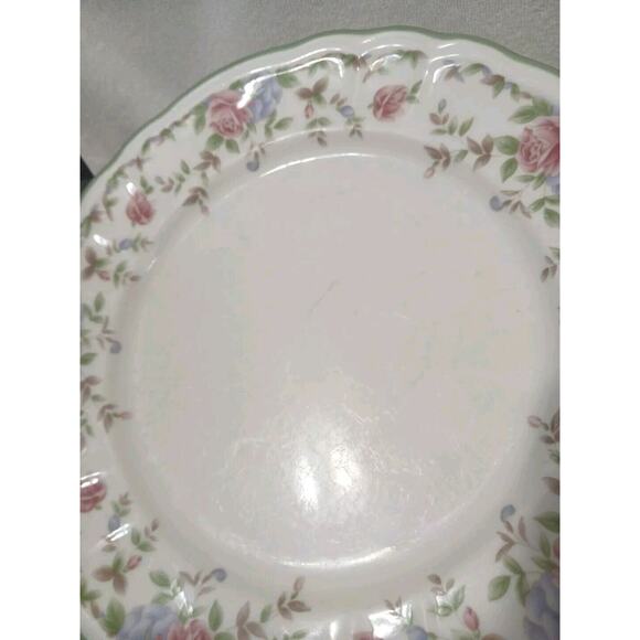 Epoch MORNING ROSE Dinner Plate Floral Roses Green trim Replacement Grannycore - Picture 13 of 16